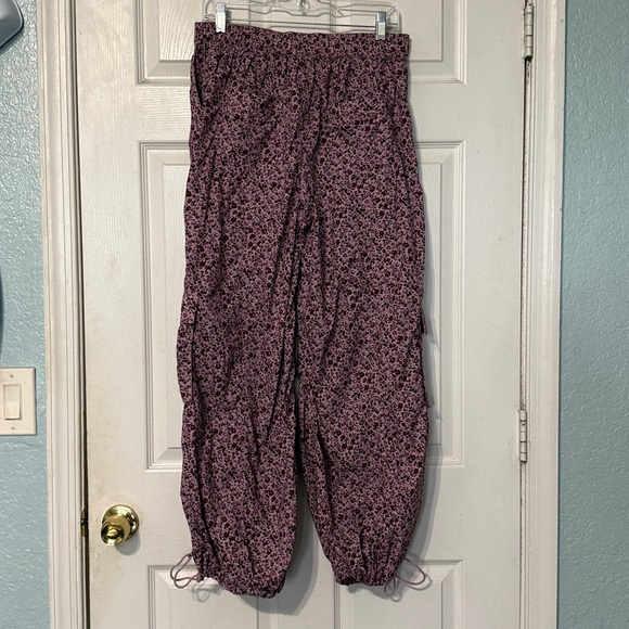 Anthropologie Purple Patterned Joggers - Picture 8 of 12